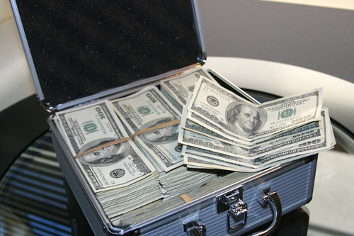 cash in briefcase