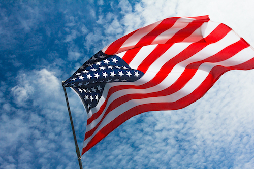 USA flag background. American symbol of 4th of July Independence Day, democracy and patriotism